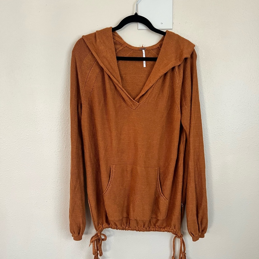 Free People Rust Hoodie Sweatshirt